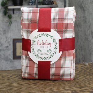 NWT Sanders Microfiber 4-Pc. Sheet Sheet Set HAESSQ Haider Plaid Red Queen